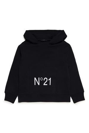 Black cotton hoodie  N°21 KIDS | N21893N01540N900